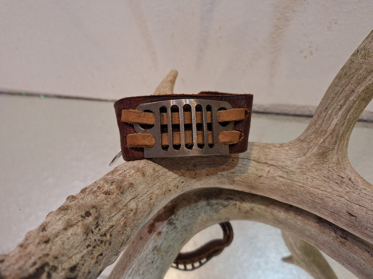 Jeep Leather Bracelet, Thin