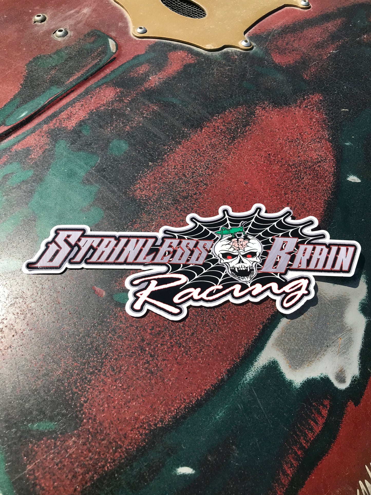 Stainless Brain Racing Logo Sticker