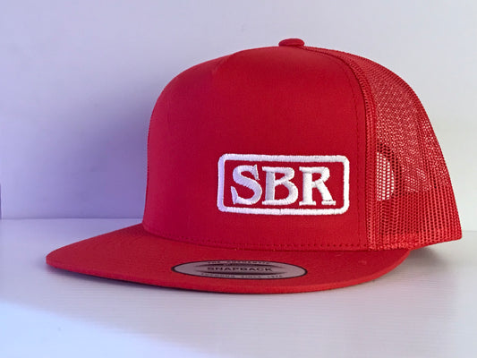 SBR Flat Bill Hat, Red